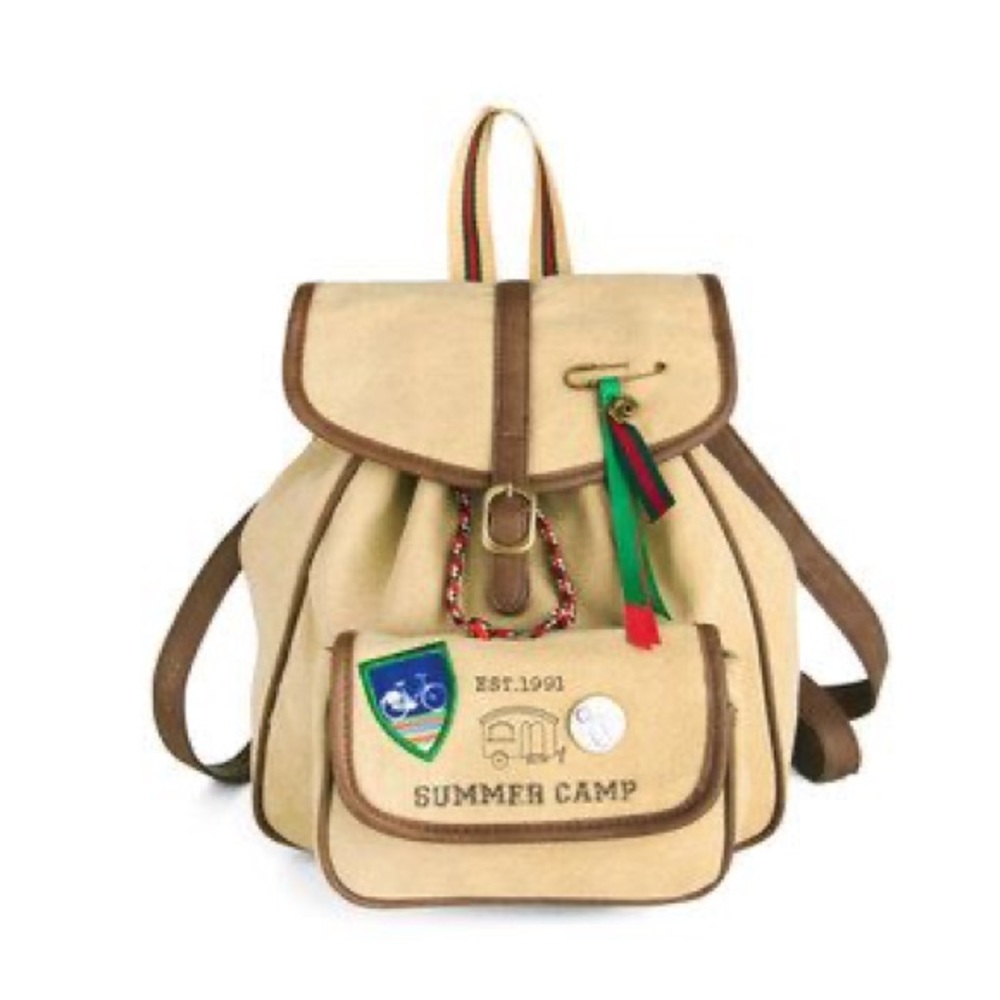 Modcloth Canvas “Troop Beverly Thrills” Mini Backpack + Removable Pouch
